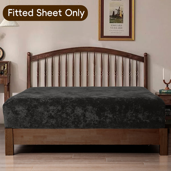 PHF Truly Velvet Fitted Sheet for winter No Pillowcases