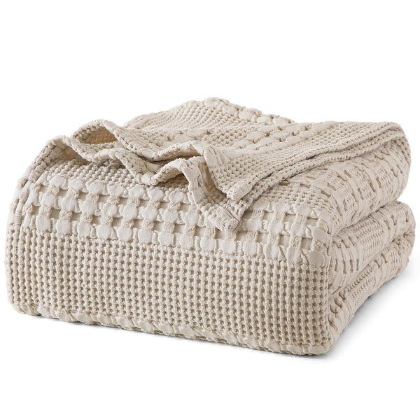 PHF 100% Cotton Weave Waffle Blanket