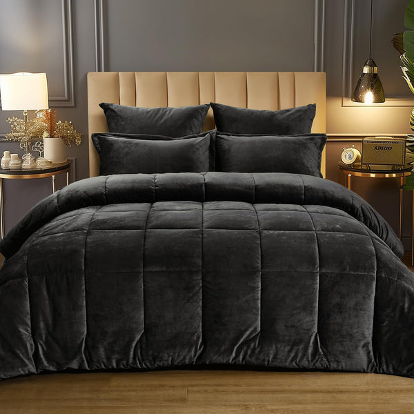 PHF Double-Sided Velvet Comforter Set