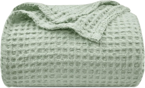 PHF Ultra Soft Waffle Weave Blanket, Washed Lightweight Summer Breathable Blankets for Hot Sleeper
